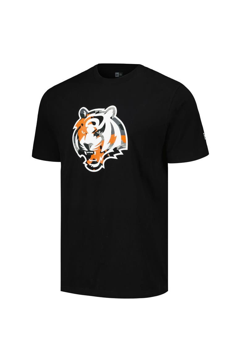 Men's New Era Black Cincinnati Bengals Camo Logo T-Shirt, Alternate, color, Black