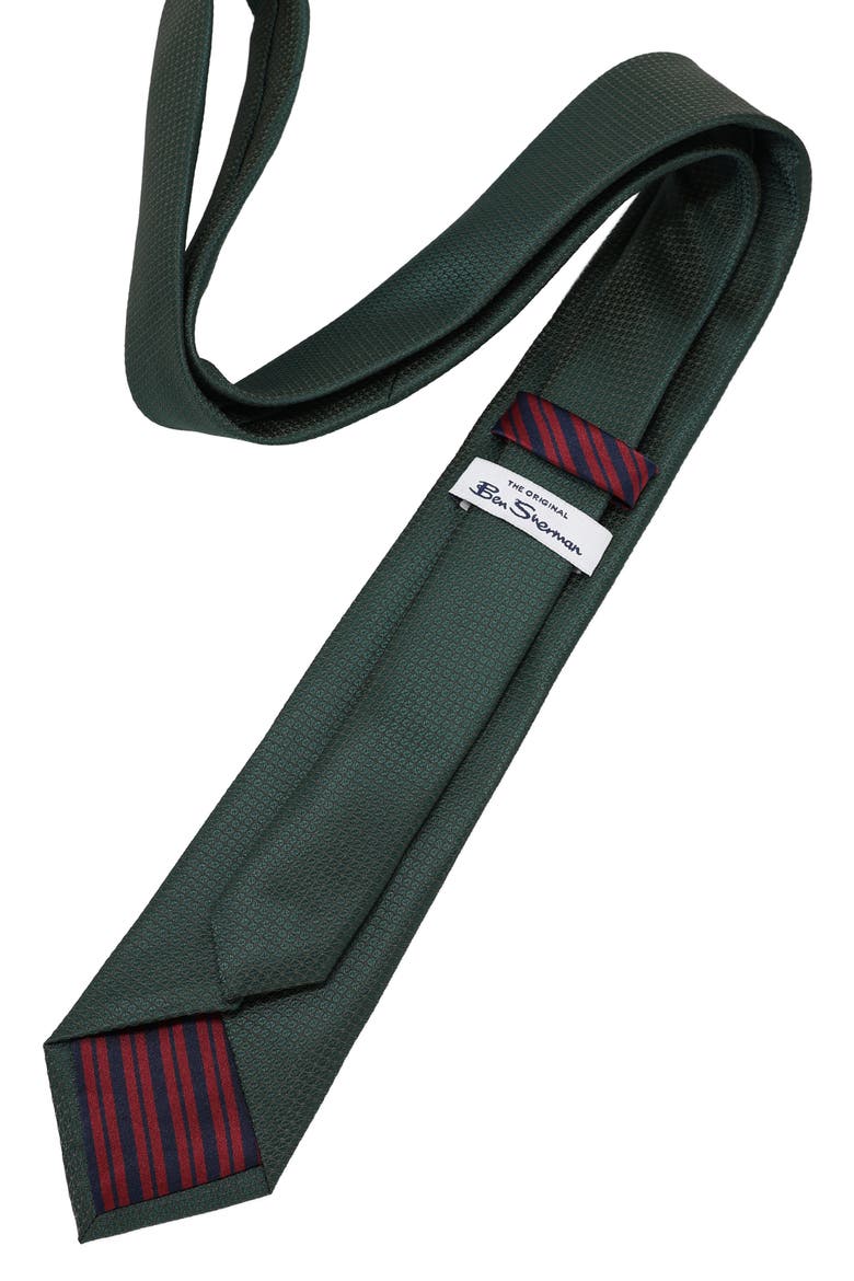 Textured Tie, Alternate, color, HUNTER GREEN