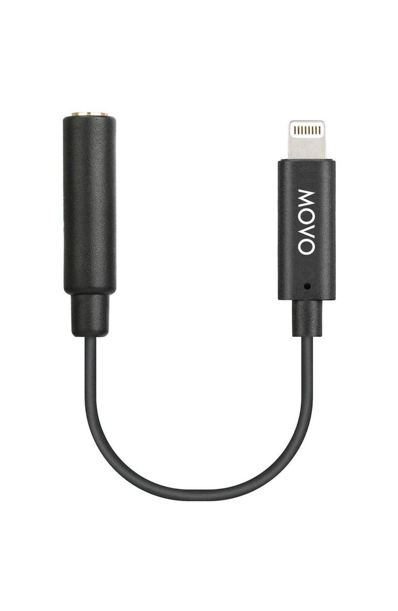 MOVO IMA-2 Headphone Adapter - 3.5mm TRS to Lightning - Compatible with iPhone and iPad, Main, color, Black