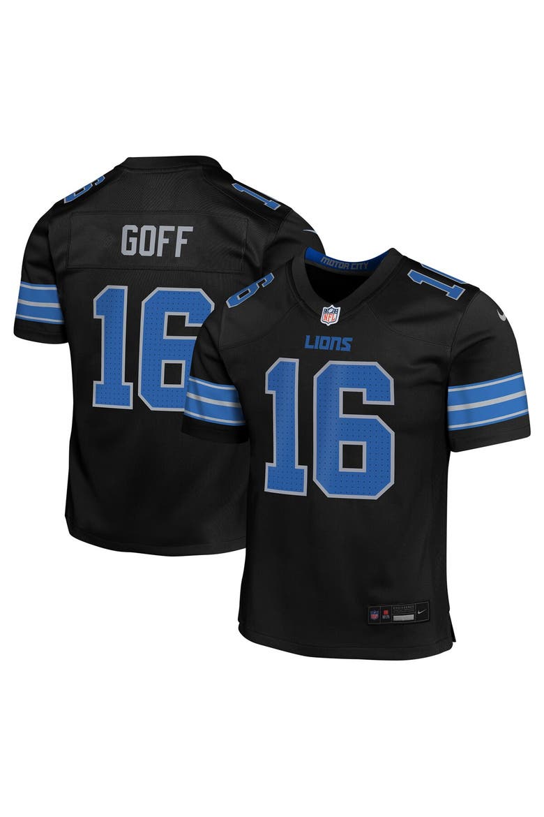 Youth Nike Jared Goff Black Detroit Lions Alternate Player Game Jersey, Main, color, Black