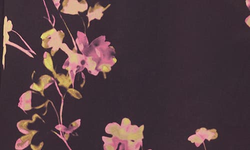 Vince Camuto Floral Midi Skirt In Gold