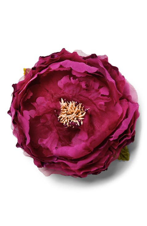 The Magenta Peony Floral Brooch