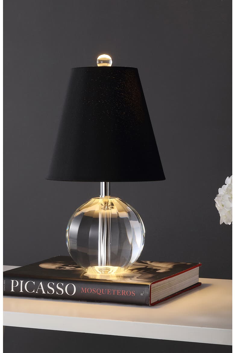 Goddard 16" Crystal Ball/Metal LED Table Lamp, Alternate, color, Clear/Black