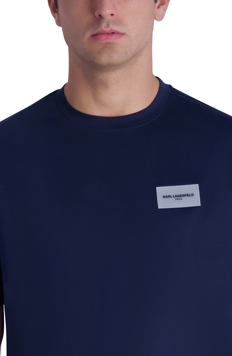 KARL LAGERFELD PARIS Logo Patch T-Shirt, Alternate, color, 