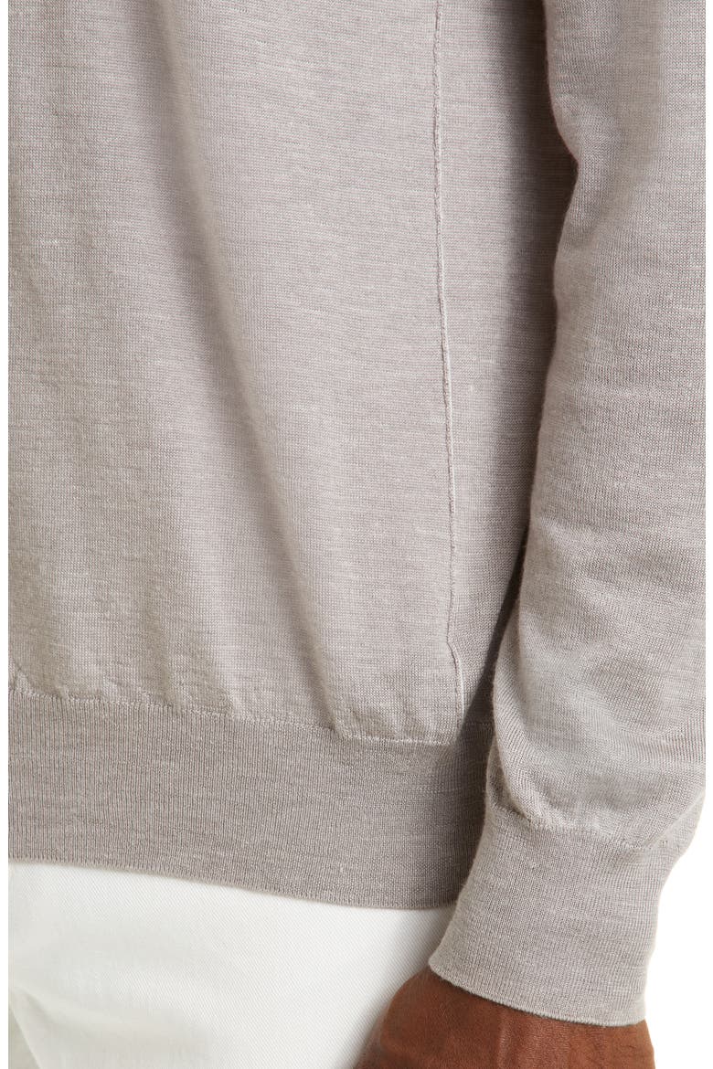 Faded Silk, Cashmere & Linen Crewneck Sweater, Alternate, color, BEIGE