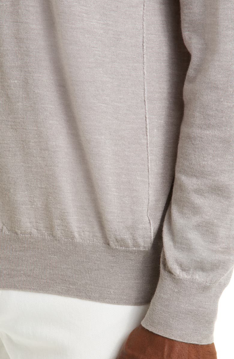 ZEGNA Faded Silk, Cashmere & Linen Crewneck Sweater, Alternate, color,