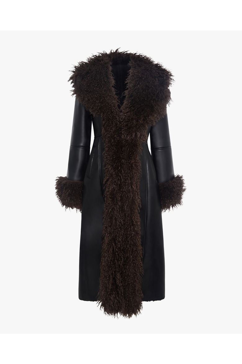 Penny Lane Coat, Alternate, color, BLACK/BROWN