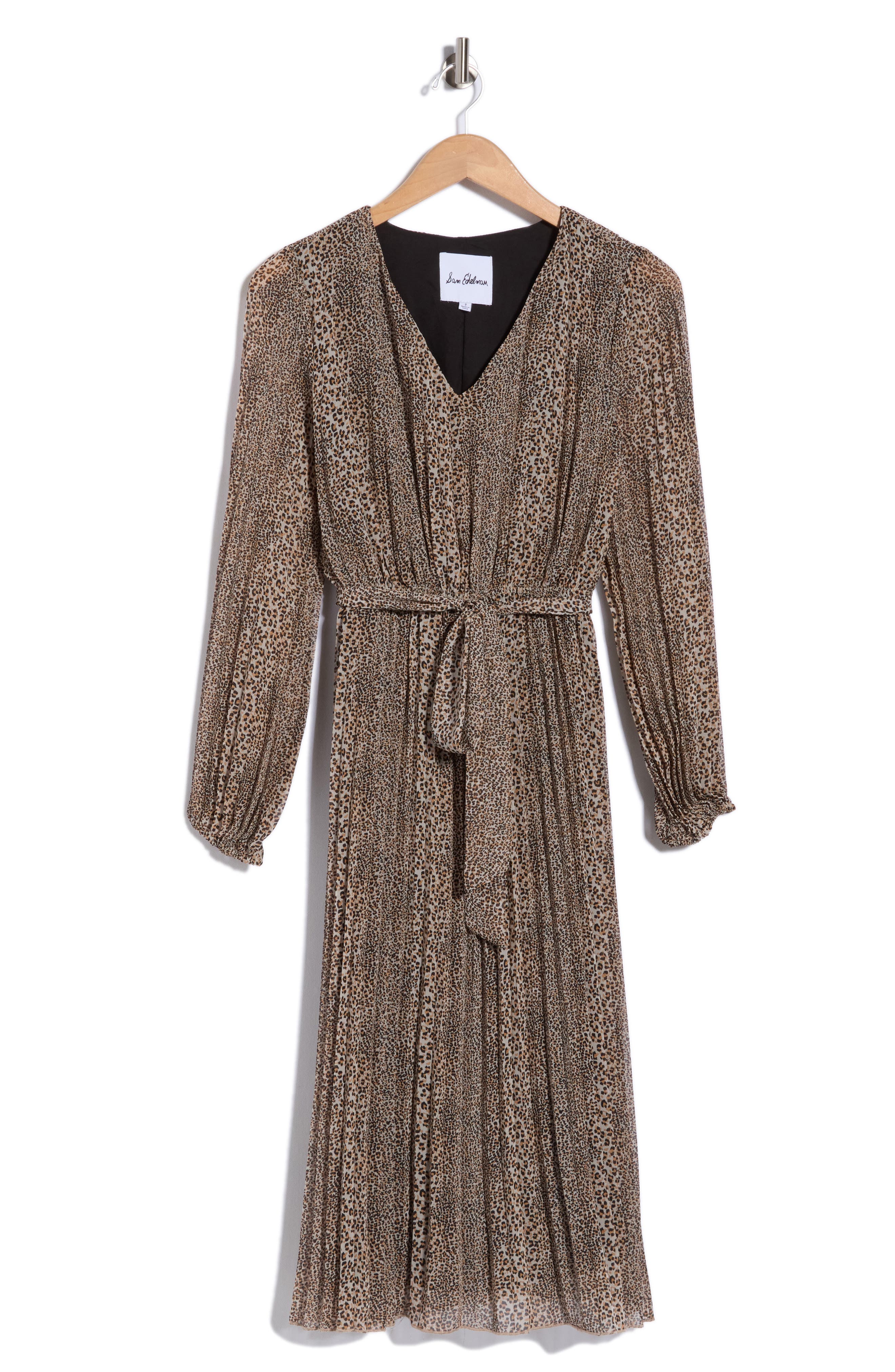 Animal Print Long Sleeve Dress