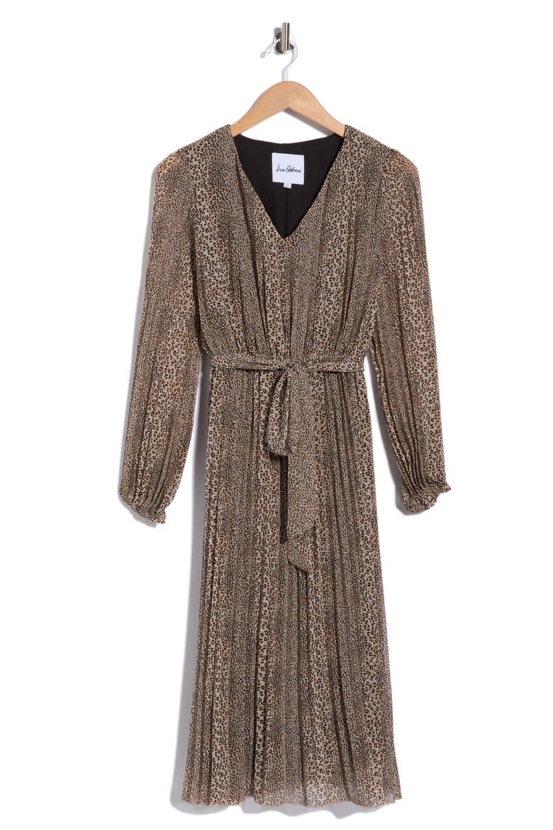 Animal Print Long Sleeve Dress, Main, color, ANIMAL