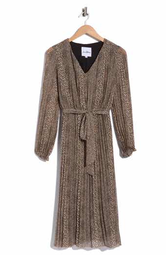 Animal Print Long Sleeve Dress