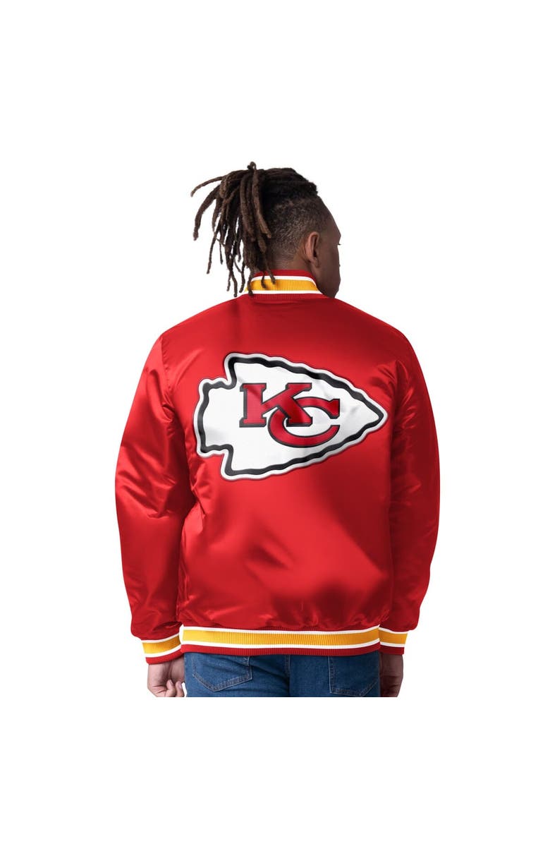 STARTER Men's Starter  Red/Gold Kansas City Chiefs Closer Reversible Satin Full-Snap Jacket, Alternate, color, 