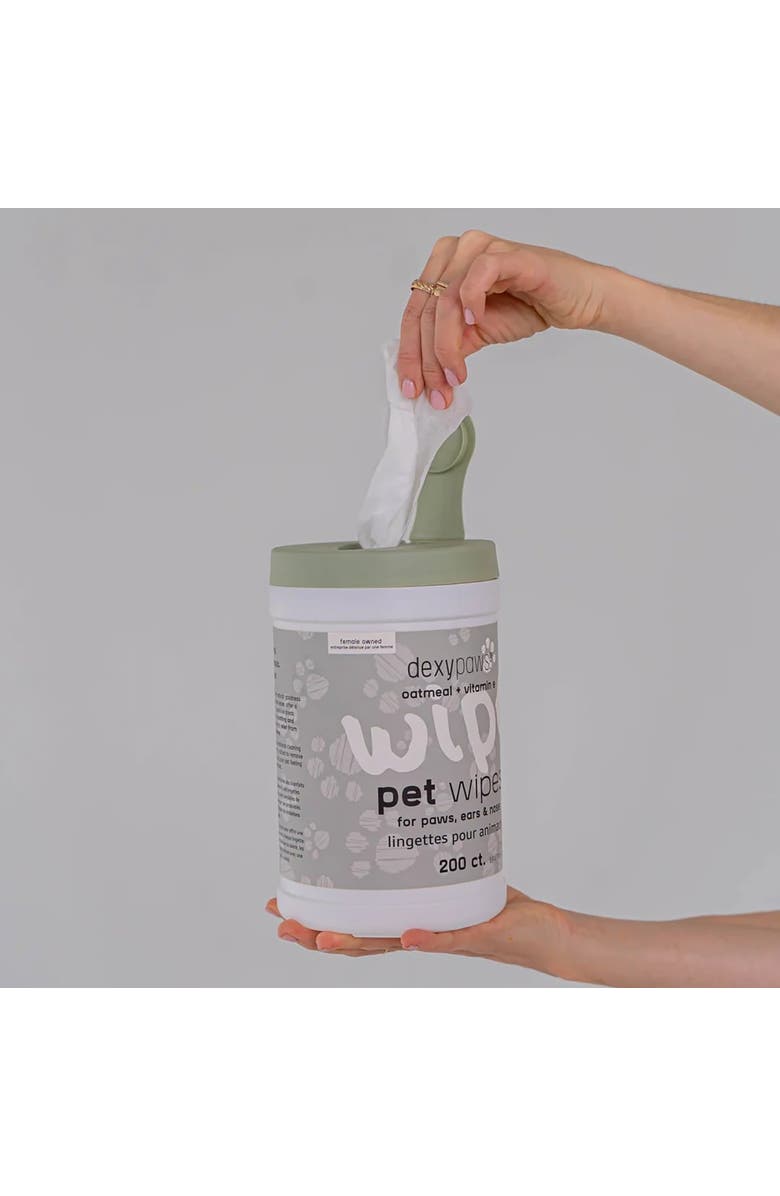 Dexypaws Pet Wipes Oatmeal & Vitamin E, 200Ct, Alternate, color, 