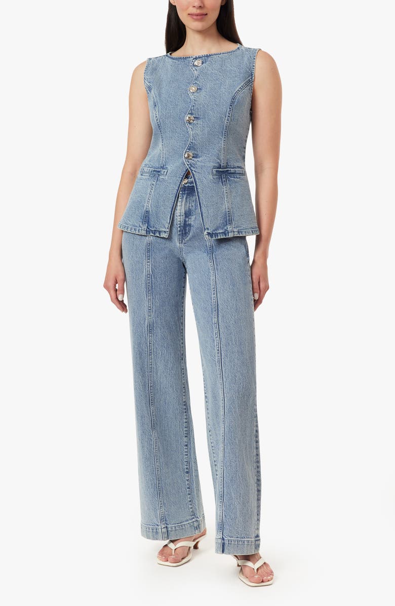 Habitual Denim Vest, Alternate, color, Paloma