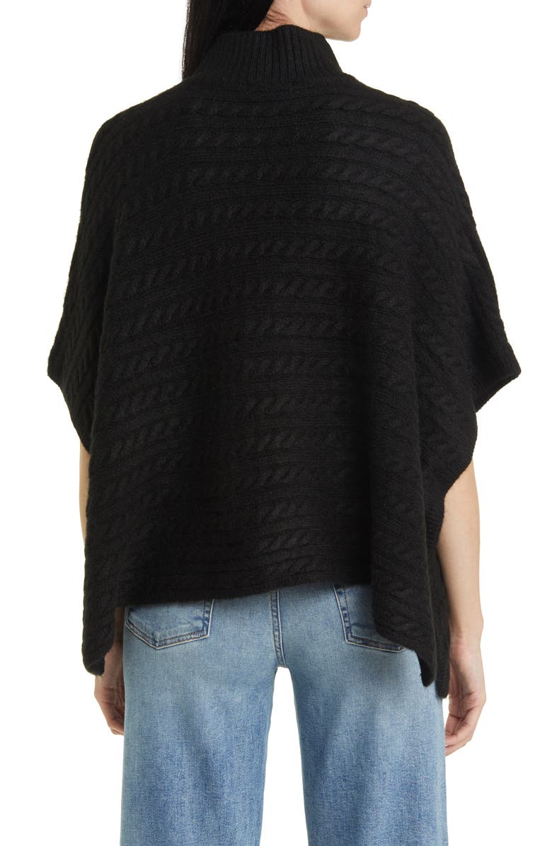 beachlunchlounge Sinclaire Cable Knit Poncho, Alternate, color,