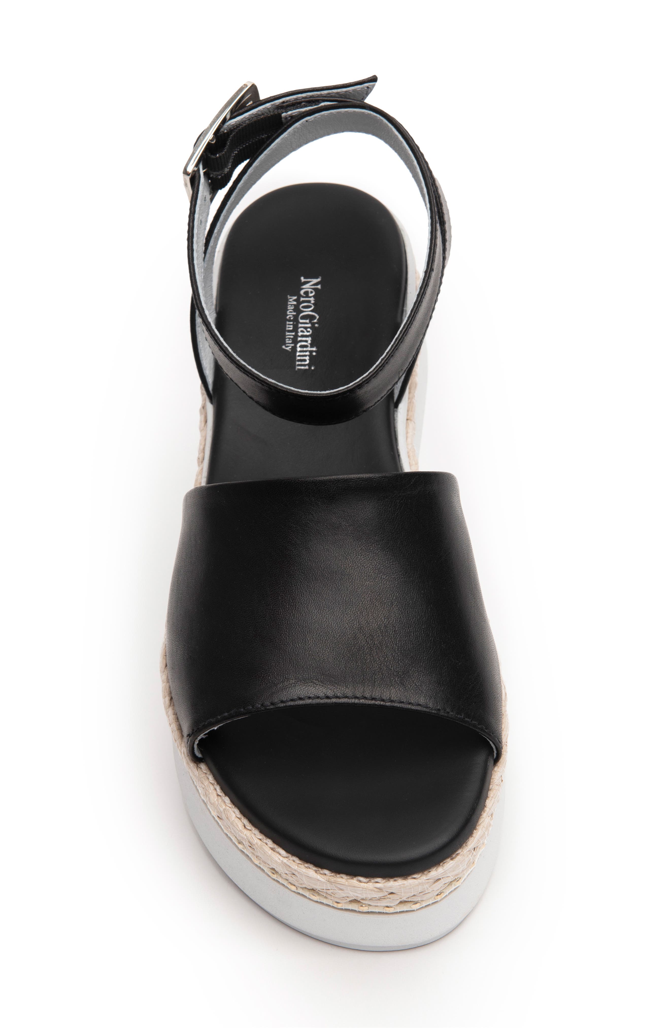 NeroGiardini Ankle Strap Platform Sandal, Alternate, color, 