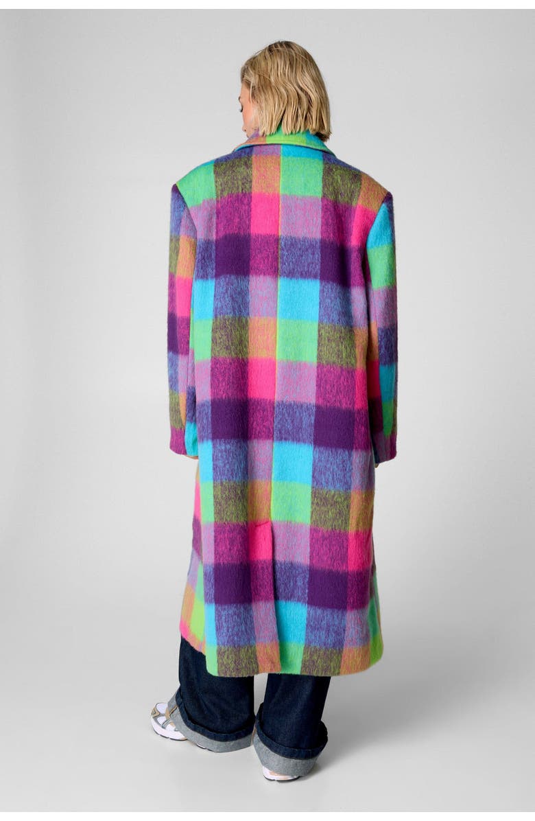NASTY GAL Multi Check Tailored Coat, Alternate, color, Multi