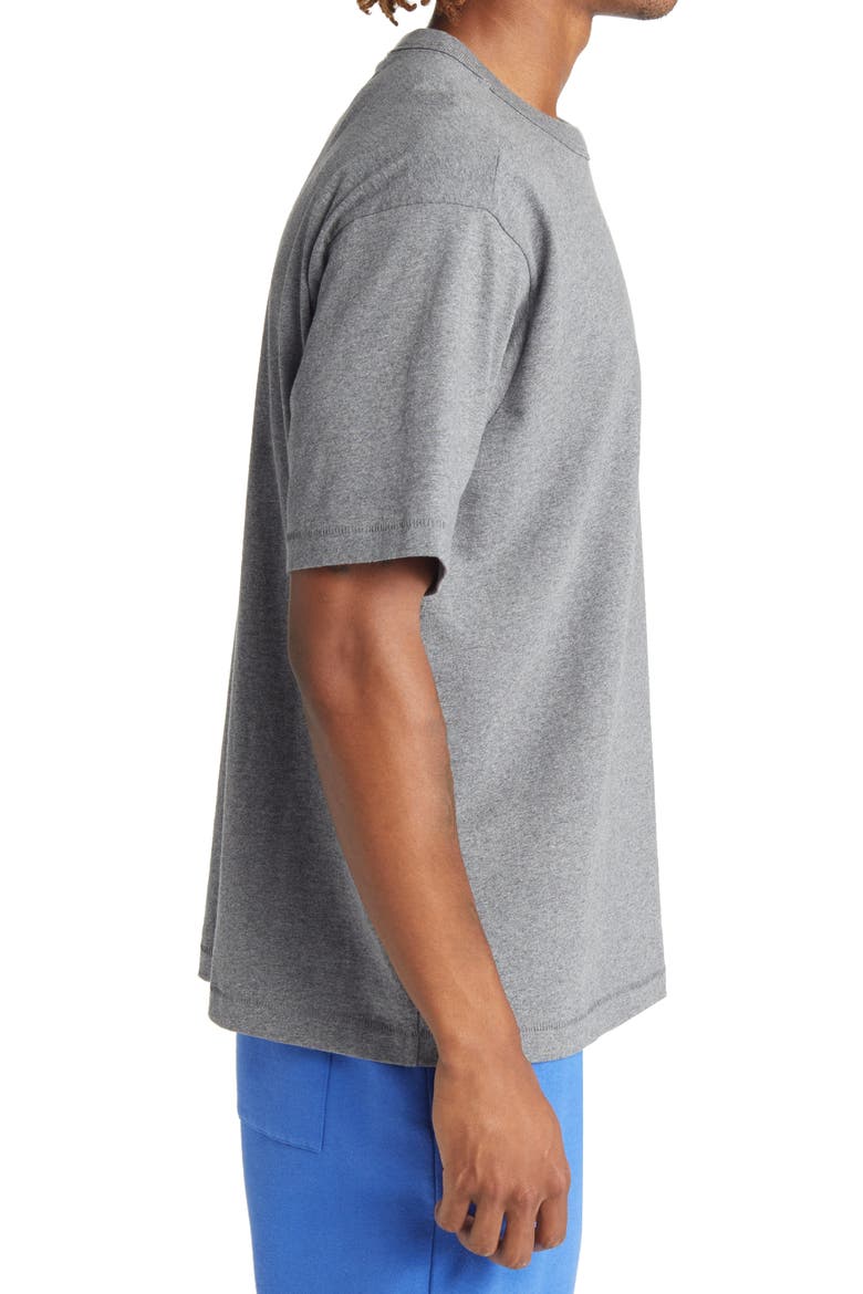 Solid Cotton Crewneck T-Shirt, Alternate, color, GREY DARK HEATHER
