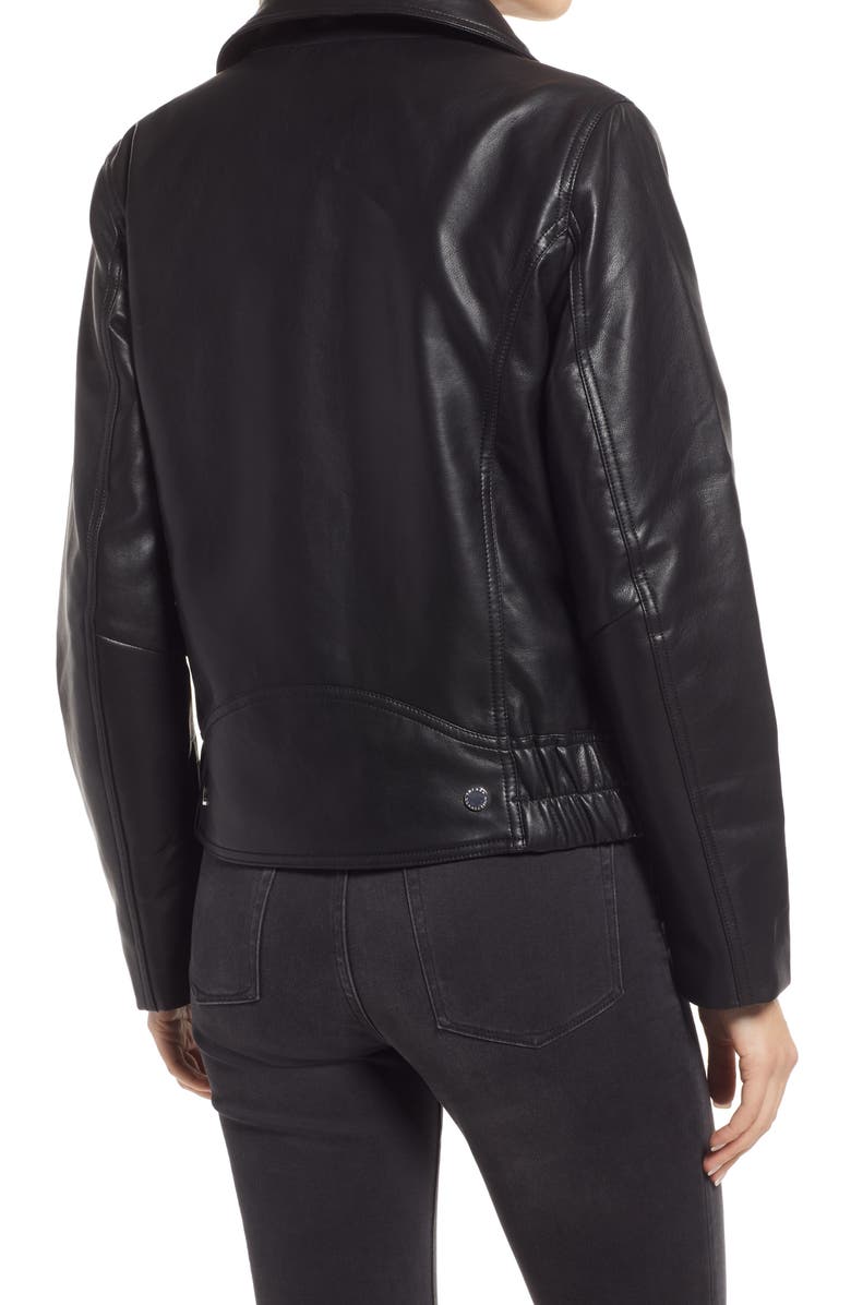 French Connection Faux Leather Jacket, Alternate, color,