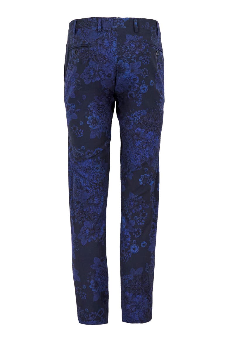 Paxton Tailored Wool Pant, Alternate, color, Marco Floral Midnight