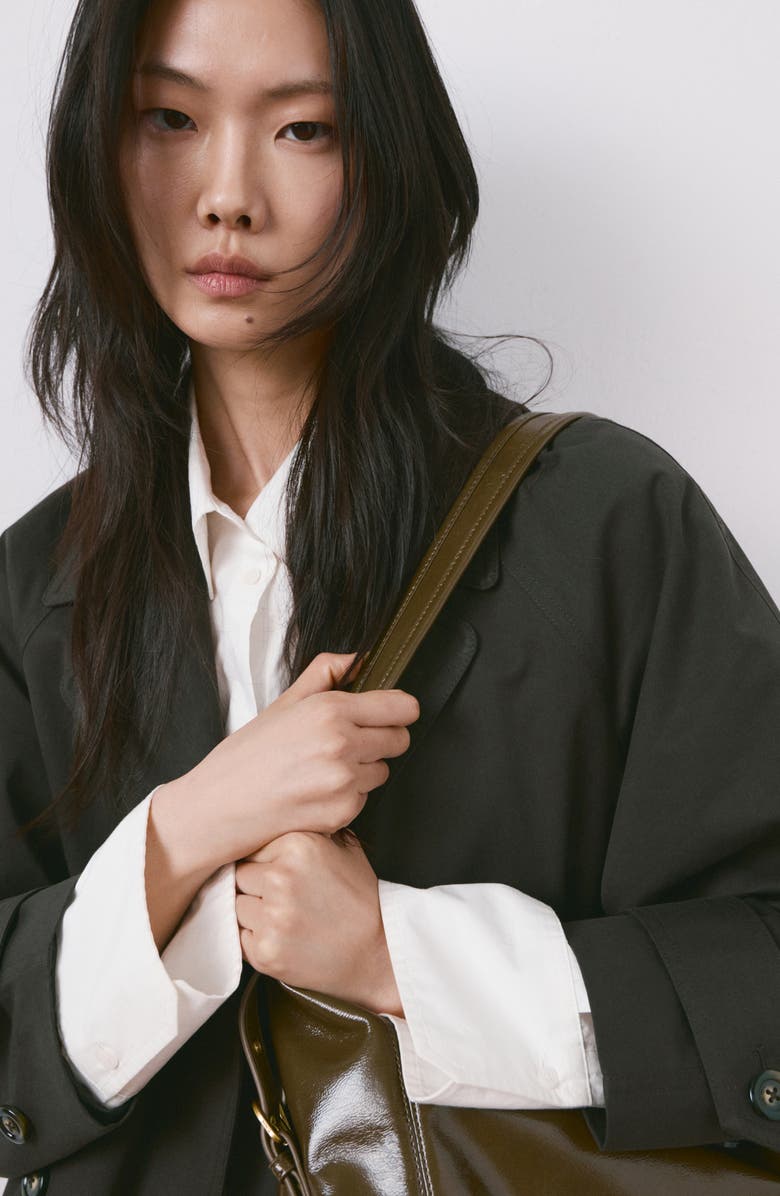 MANGO Angela Belted Trench Coat, Alternate, color, Chocolate