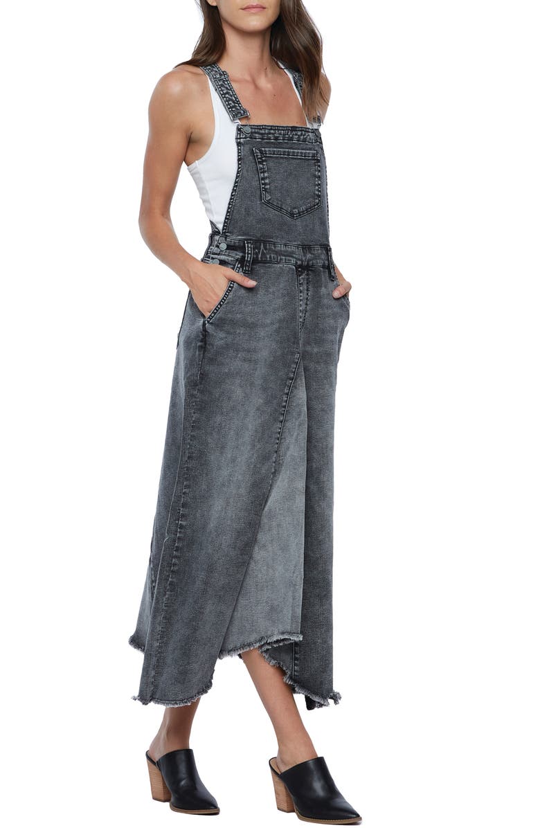 Wash Lab Denim Pieced Mixed Denim Jumper, Alternate, color, Faded Black