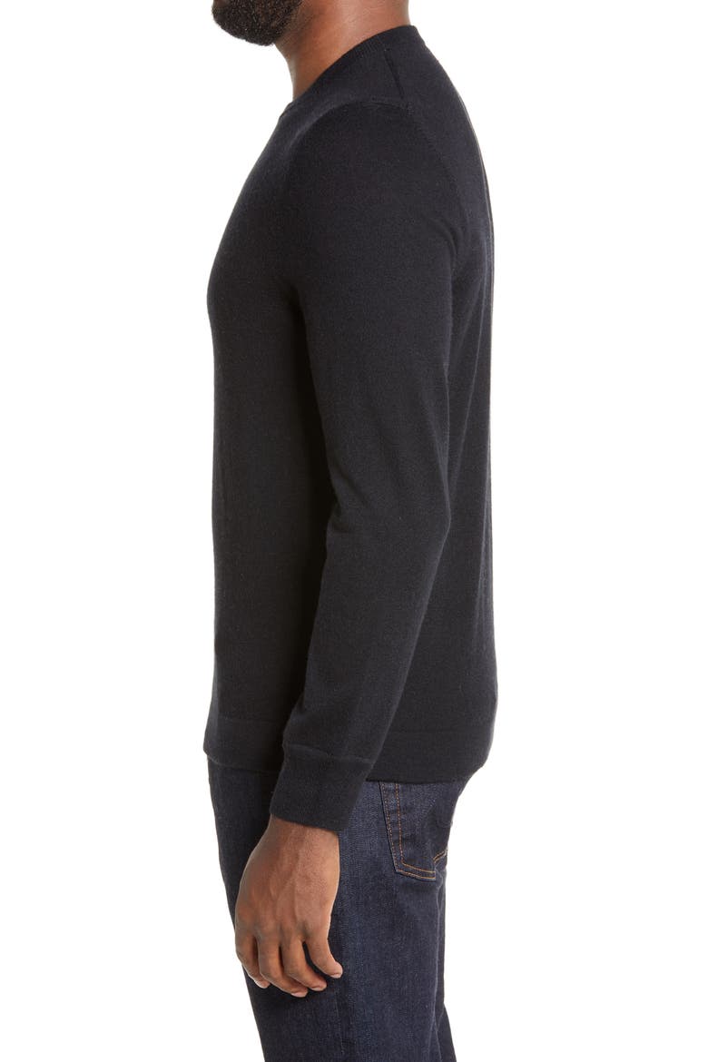 Men's Shop Crewneck Lightweight Cashmere Sweater, Alternate, color, BLACK