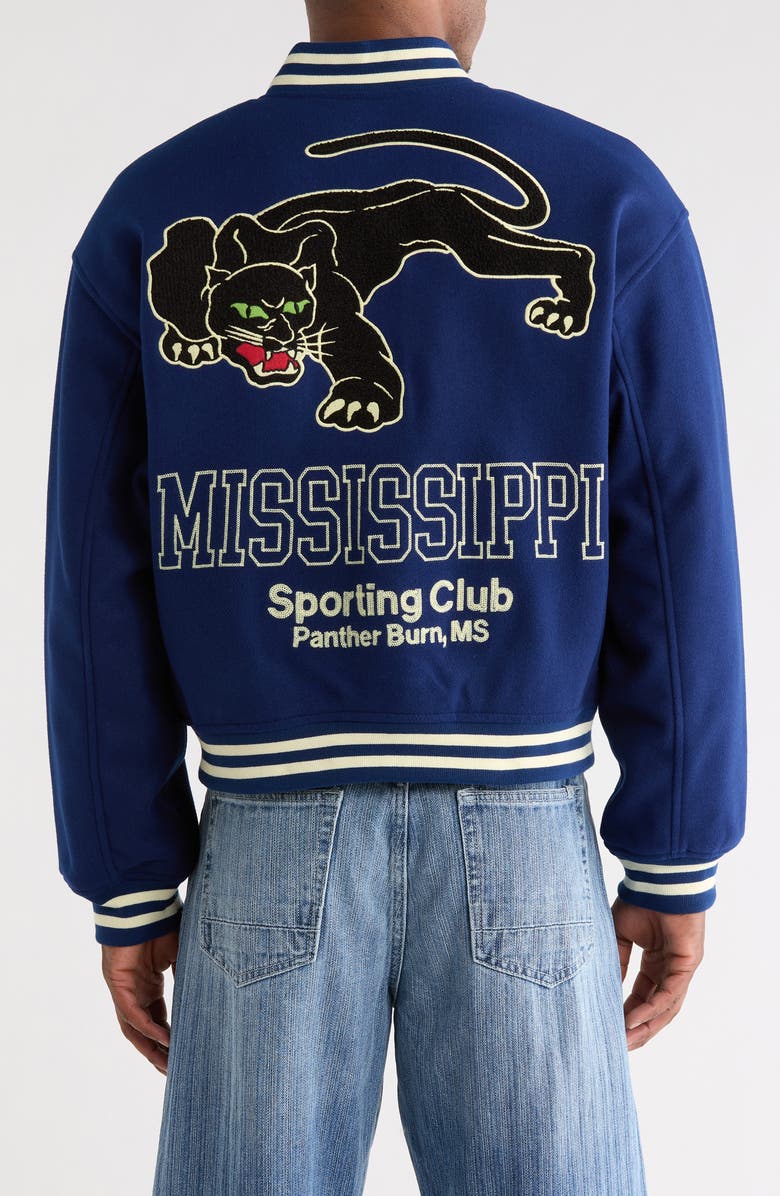 PacSun Miss Varsity Jacket, Alternate, color, Blue