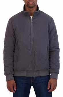 Nautica Water Resistant Quilted Faux Suede Jacket