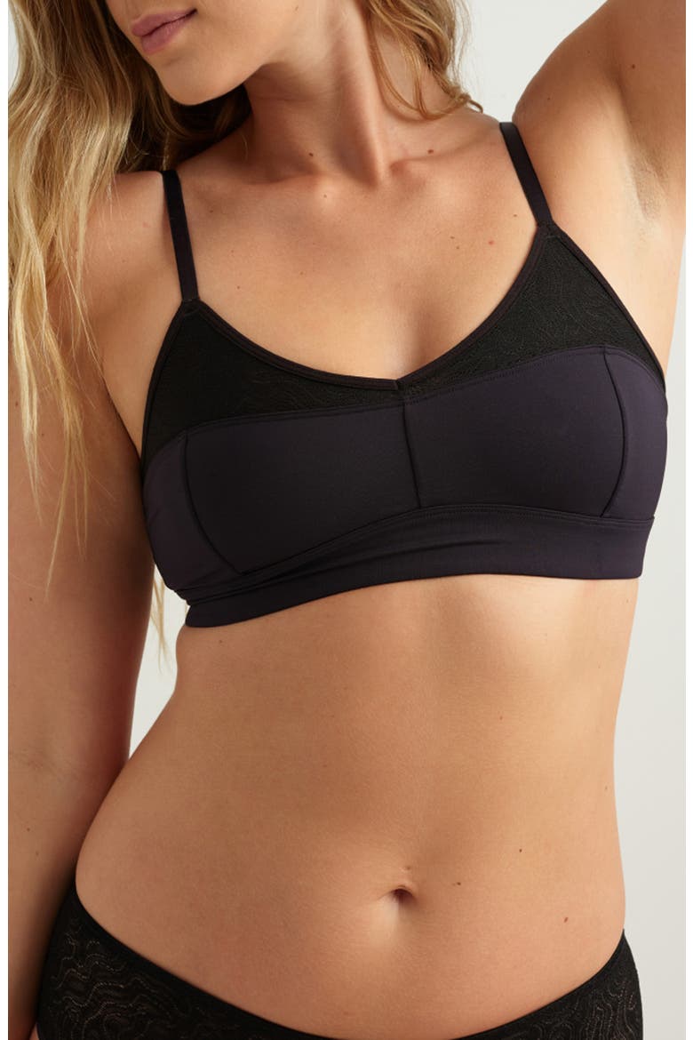Lace Bralette, Main, color, VOLCANIC BLACK