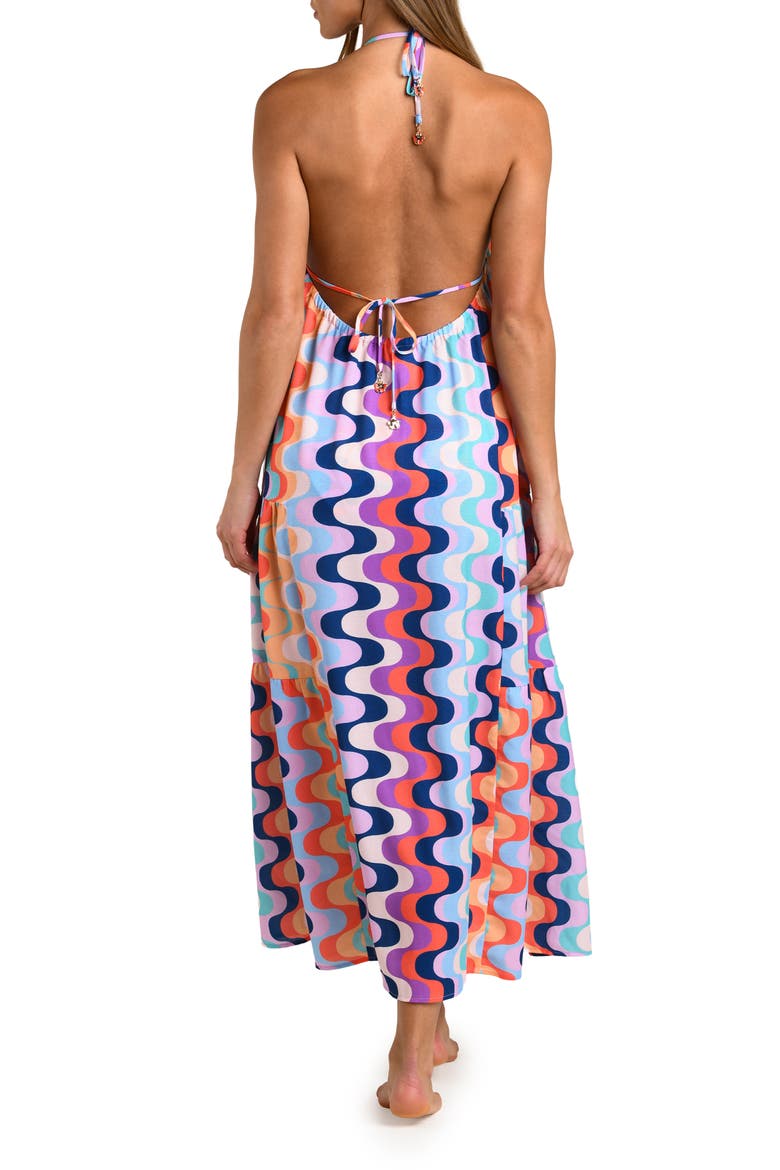 Untamed Tropics Halter Maxi Dress, Alternate, color, MULTI