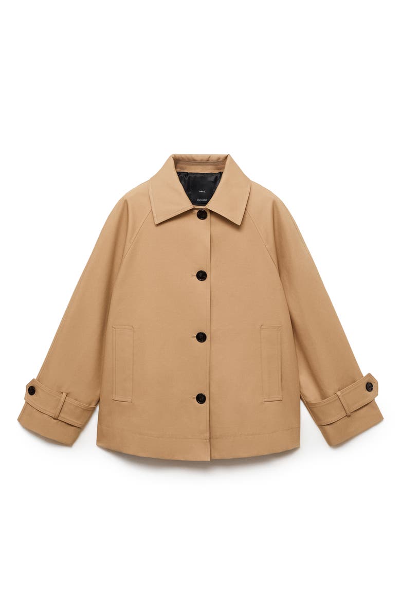 MANGO Oversize Jacket, Alternate, color, Beige