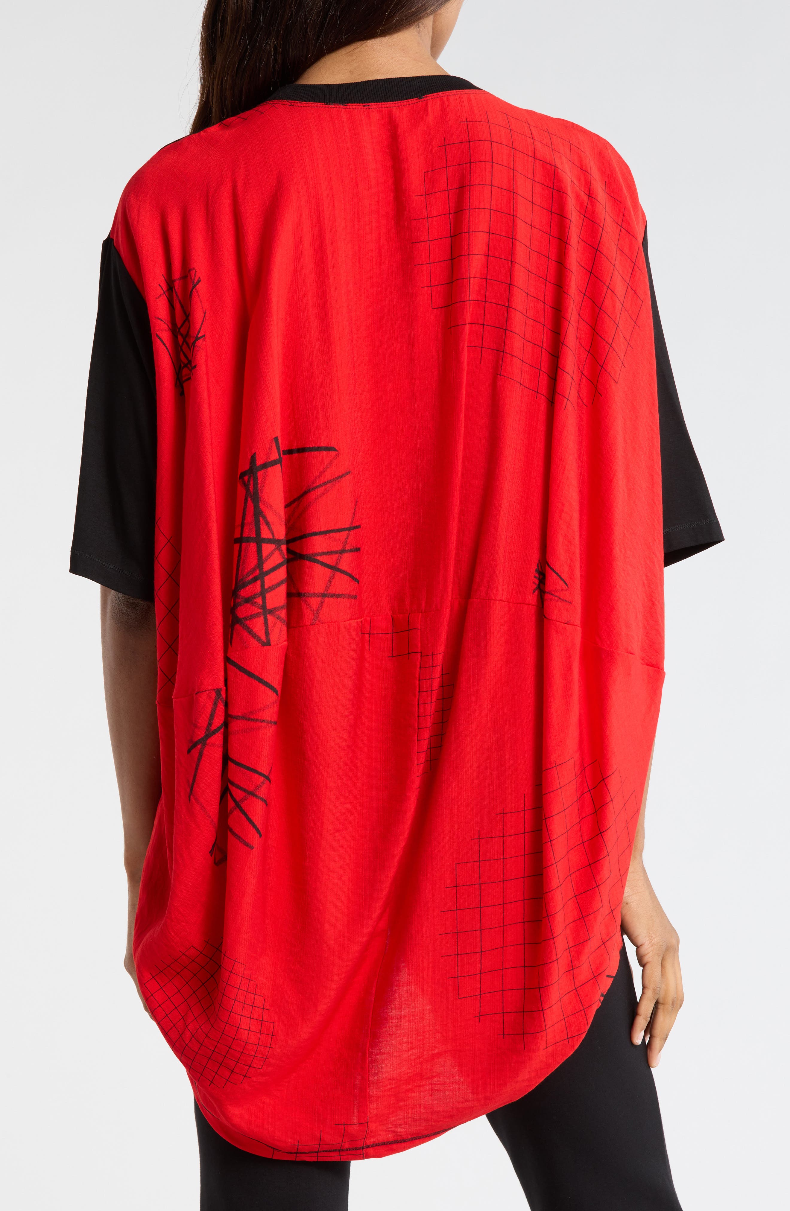 Mixed Media High-Low Top - image 4