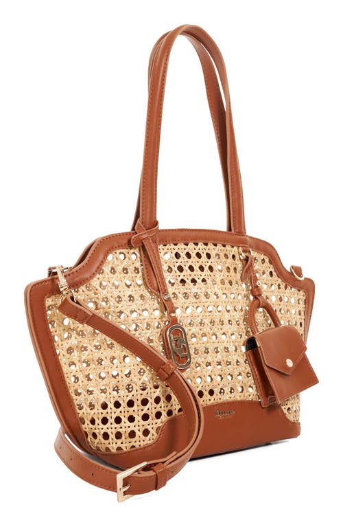 Dune London Dinidecided Rattan Shoulder Bag In Natural