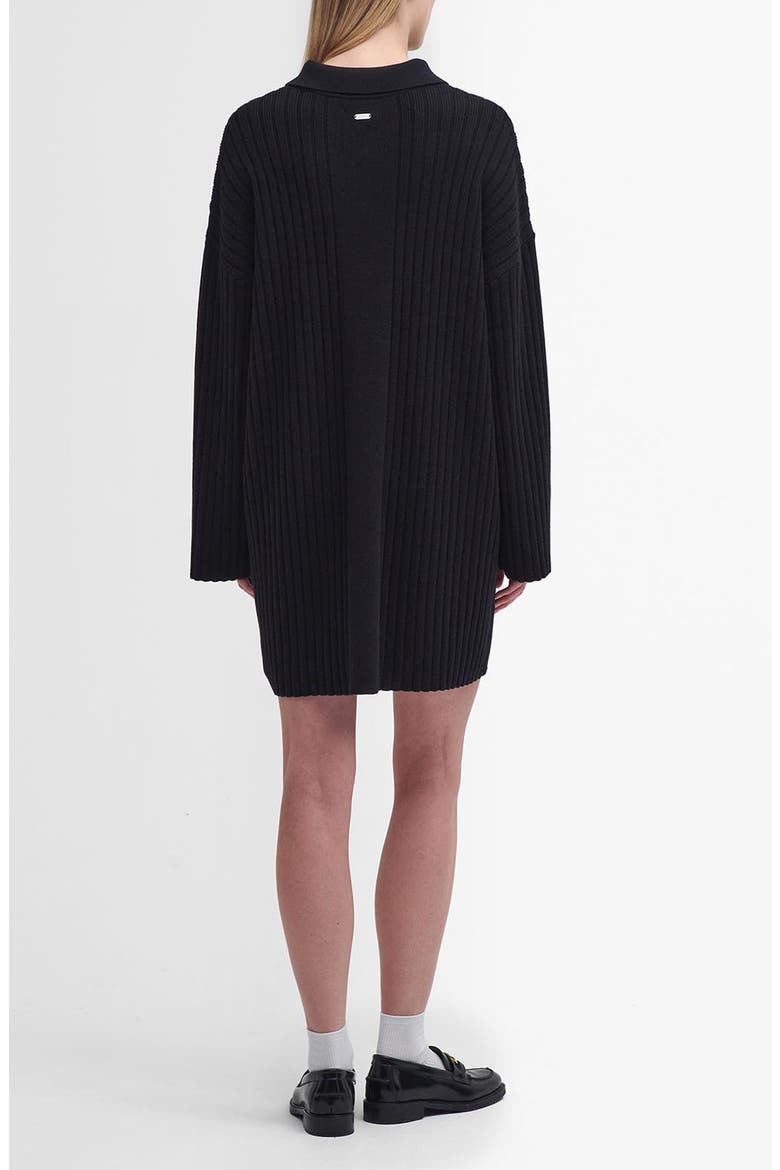 Claudette Long Sleeve Cotton Blend Sweater Dress, Alternate, color, BLACK