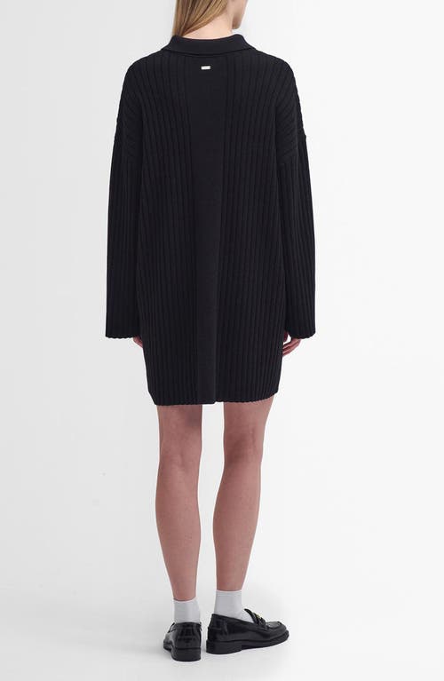 Barbour Claudette Long Sleeve Cotton Blend Sweater Dress In Brown