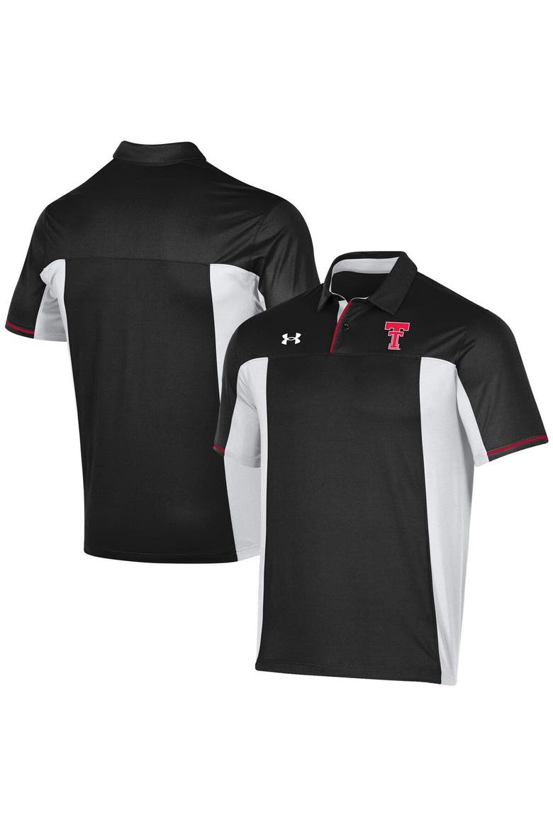 Men's Under Armour Black Texas Tech Red Raiders Throwback Special Game Polo, Alternate, color, Black