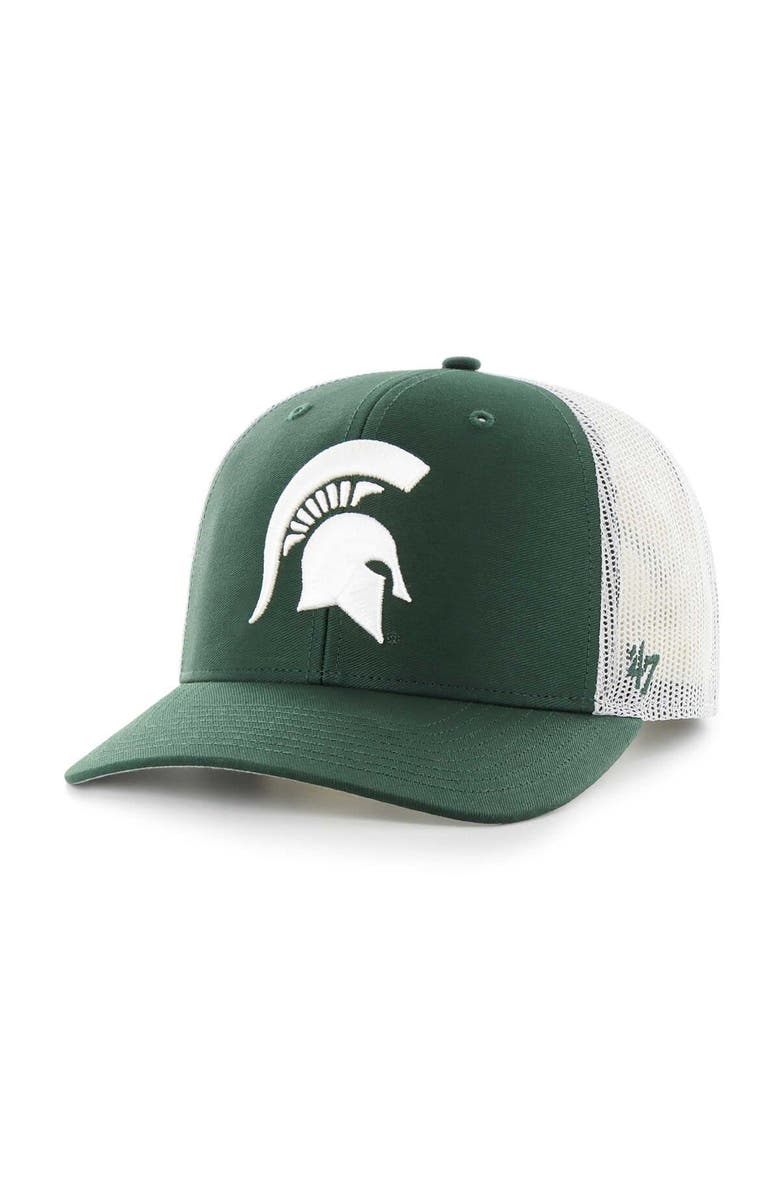 '47 Men's '47 Green Michigan State Spartans Trucker Adjustable Hat, Main, color, Green