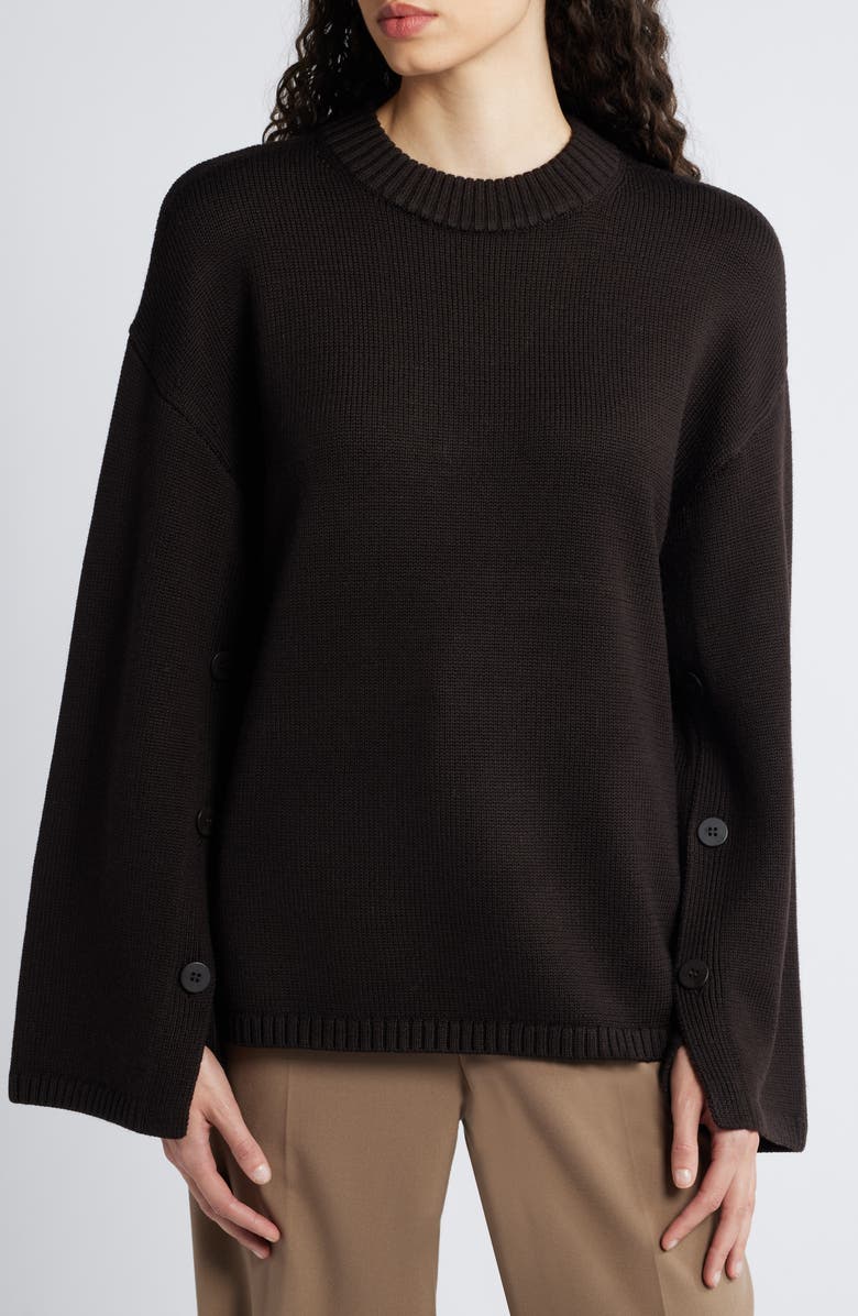 & Other Stories Button Sleeve Wool Sweater, Main, color,