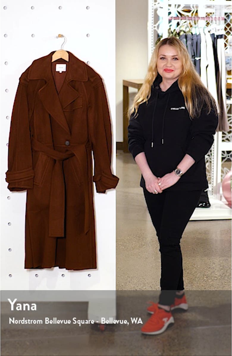 Belted Wool Blend Trench Coat, sales video thumbnail