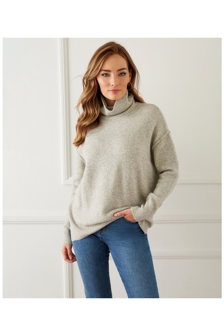 Turtleneck Sweater, Alternate, color, LIGHT GREY