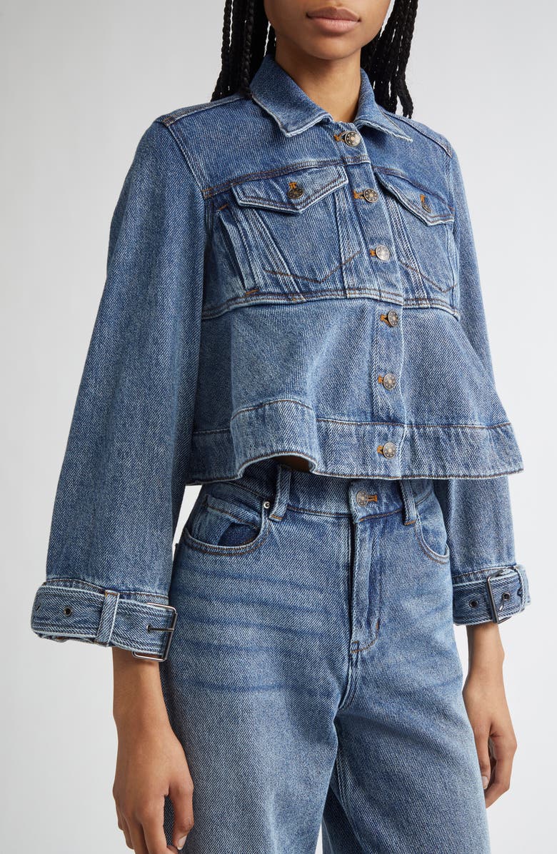 MELITTA BAUMEISTER Denim Crop Jacket, Alternate, color, 