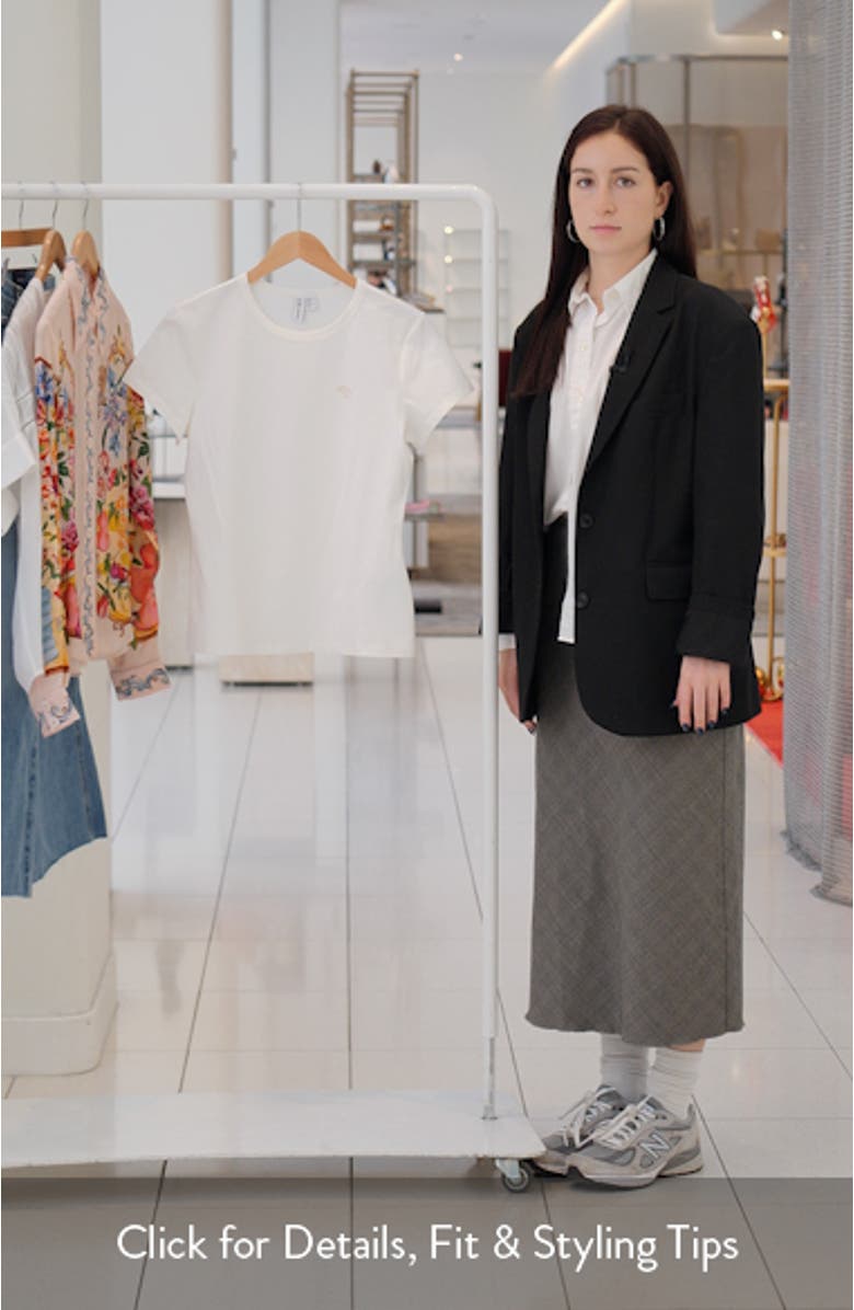 Embroidered Stretch Cotton T-Shirt, sales video thumbnail