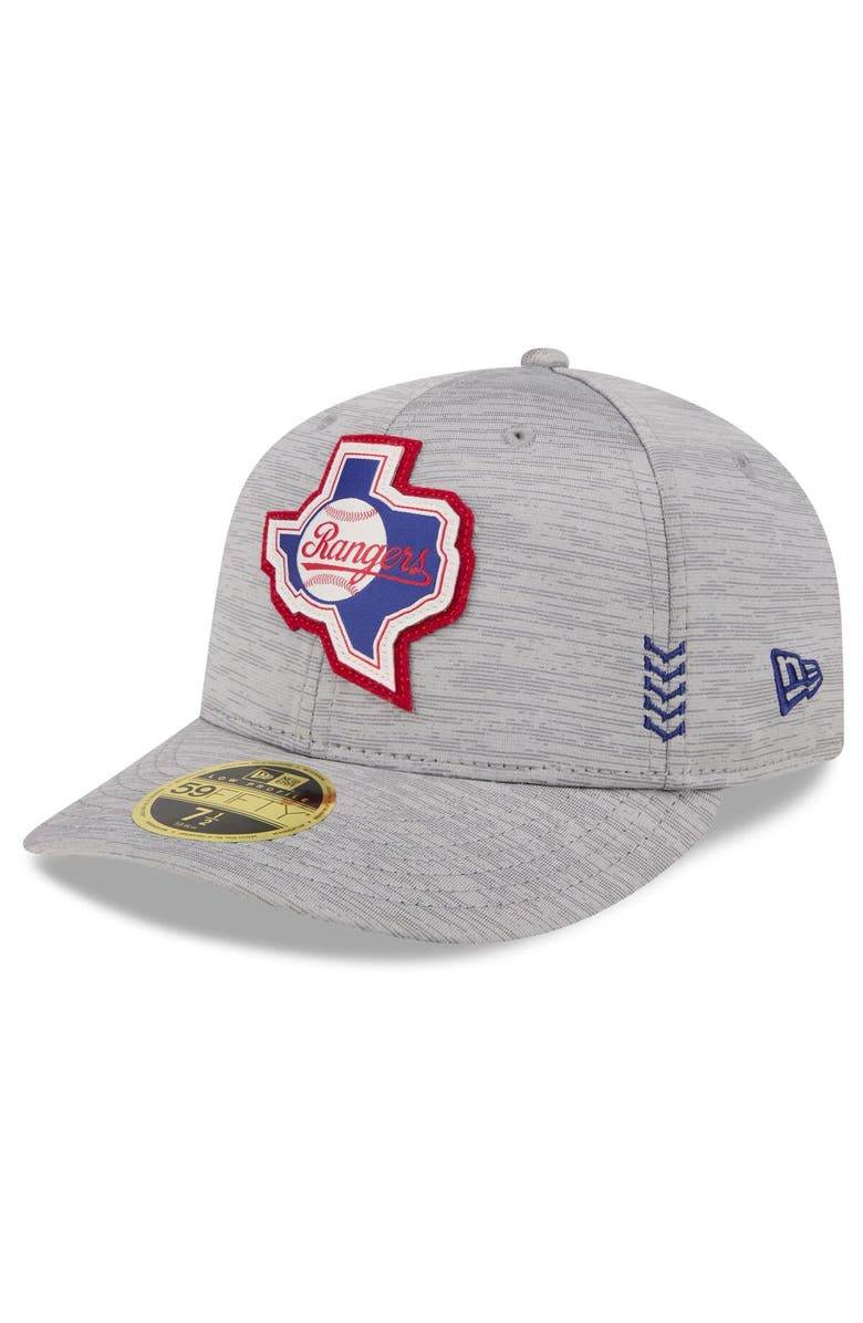 New Era Men's New Era  Gray Texas Rangers 2024 Clubhouse Low Profile 59FIFTY Fitted Hat, Main, color, 