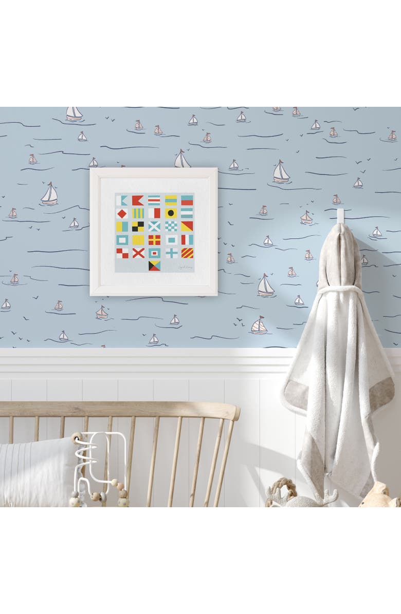 Ramus & Co Nautical Flags Alphabet Framed Museum Quality 12" x 12" Art Print, Alternate, color, Multicolored