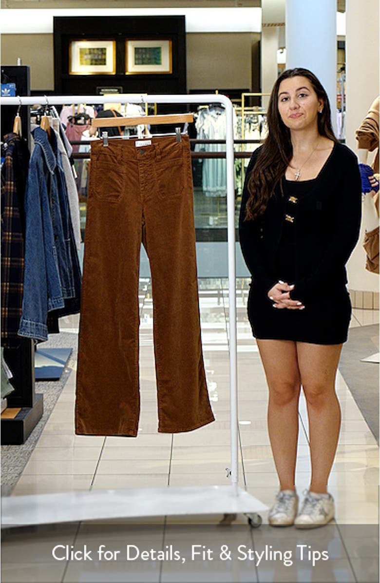 Le Slim Palazzo Patch Pocket High Waist Wide Leg Corduroy Jeans, sales video thumbnail