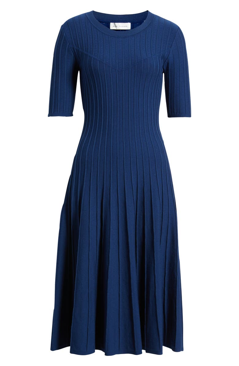 Elie Tahari The Wanda Fit & Flare Sweater Dress, Alternate, color, 