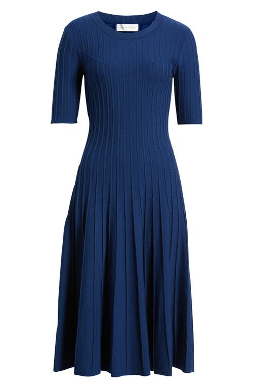 Elie Tahari The Wanda Fit & Flare Sweater Dress