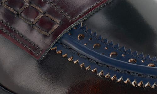 The Office Of Angela Scott Ms. Savannah Platform Penny Loafer In Blue