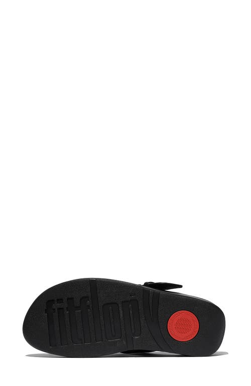 Fitflop Lulu Buckle Flip Flop In All Black