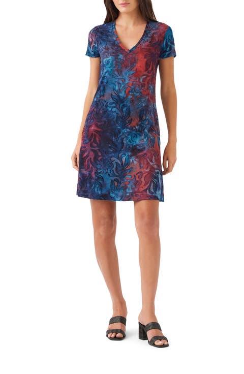 Tie Dye Burnout A-Line Dress